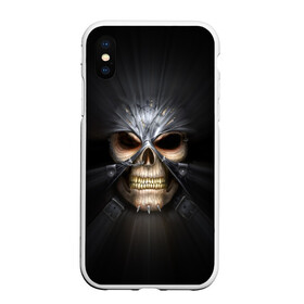 Чехол для iPhone XS Max матовый с принтом Скелет в маске , Силикон | Область печати: задняя сторона чехла, без боковых панелей | warhammer | хаос | череп