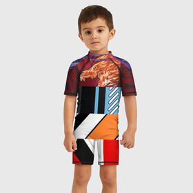 Детский купальный костюм 3D с принтом Multiskins , Полиэстер 85%, Спандекс 15% | застежка на молнии на спине | asiimov | asimov | beast | counter | cs | cyrex | go | howl | hyper | strike | vulcan | азимов | вой | вулкан | сайрекс