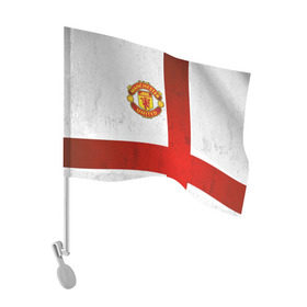 Флаг для автомобиля с принтом Manchester United FC , 100% полиэстер | Размер: 30*21 см | англия | клуб | манчестер | фк | футбол | футбольный | юнайтед