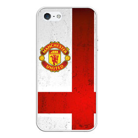 Чехол для iPhone 5/5S матовый с принтом Manchester United FC , Силикон | Область печати: задняя сторона чехла, без боковых панелей | англия | клуб | манчестер | фк | футбол | футбольный | юнайтед