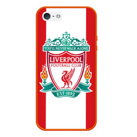 Чехол для iPhone 5/5S матовый с принтом Liverpool FC , Силикон | Область печати: задняя сторона чехла, без боковых панелей | англия | клуб | ливерпуль | фк | футбол | футбольный