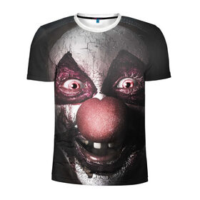 Мужская футболка 3D спортивная с принтом Милый клоун , 100% полиэстер с улучшенными характеристиками | приталенный силуэт, круглая горловина, широкие плечи, сужается к линии бедра | Тематика изображения на принте: злобный