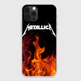 Чехол для iPhone 12 Pro Max с принтом Metallica fire , Силикон |  | Тематика изображения на принте: металлика