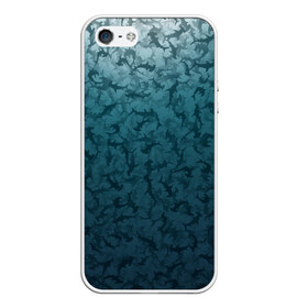 Чехол для iPhone 5/5S матовый с принтом Акулы-молоты , Силикон | Область печати: задняя сторона чехла, без боковых панелей | камуфляж | море | океан | рыба