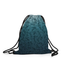 Рюкзак-мешок 3D с принтом Акулы-молоты , 100% полиэстер | плотность ткани — 200 г/м2, размер — 35 х 45 см; лямки — толстые шнурки, застежка на шнуровке, без карманов и подкладки | камуфляж | море | океан | рыба
