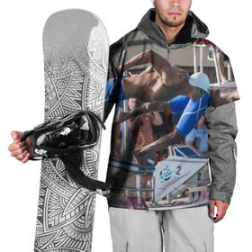 Накидка на куртку 3D с принтом Swimmer , 100% полиэстер |  | Тематика изображения на принте: плавание | пловец. прыжок