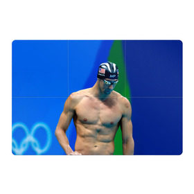 Магнитный плакат 3Х2 с принтом Michael Phelps , Полимерный материал с магнитным слоем | 6 деталей размером 9*9 см | бассейн | пловец | чемпион. фелепс