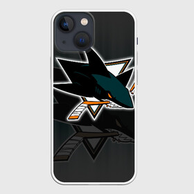 Чехол для iPhone 13 mini с принтом Хоккей 11 ,  |  | Тематика изображения на принте: nhl | san jose sharks | sharks | stanley cup | кубок стенли | кубок стэнли | нхл | сан хосе | сан хосе шаркс | хоккей | хоккейный клуб | шаркс