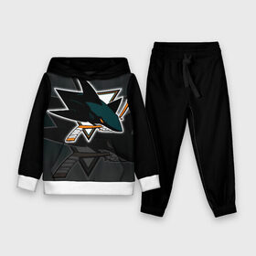 Детский костюм 3D (с толстовкой) с принтом Хоккей 11 ,  |  | nhl | san jose sharks | sharks | stanley cup | кубок стенли | кубок стэнли | нхл | сан хосе | сан хосе шаркс | хоккей | хоккейный клуб | шаркс