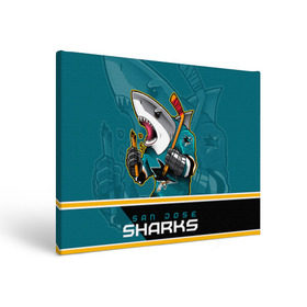 Холст прямоугольный с принтом San Jose Sharks , 100% ПВХ |  | nhl | san jose sharks | sharks | stanley cup | кубок стенли | кубок стэнли | нхл | сан хосе | сан хосе шаркс | хоккей | хоккейный клуб | шаркс