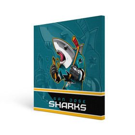 Холст квадратный с принтом San Jose Sharks , 100% ПВХ |  | nhl | san jose sharks | sharks | stanley cup | кубок стенли | кубок стэнли | нхл | сан хосе | сан хосе шаркс | хоккей | хоккейный клуб | шаркс
