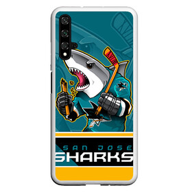 Чехол для Honor 20 с принтом San Jose Sharks , Силикон | Область печати: задняя сторона чехла, без боковых панелей | nhl | san jose sharks | sharks | stanley cup | кубок стенли | кубок стэнли | нхл | сан хосе | сан хосе шаркс | хоккей | хоккейный клуб | шаркс