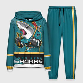 Мужской костюм 3D (с толстовкой) с принтом San Jose Sharks ,  |  | nhl | san jose sharks | sharks | stanley cup | кубок стенли | кубок стэнли | нхл | сан хосе | сан хосе шаркс | хоккей | хоккейный клуб | шаркс