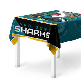 Скатерть 3D с принтом San Jose Sharks , 100% полиэстер (ткань не мнется и не растягивается) | Размер: 150*150 см | nhl | san jose sharks | sharks | stanley cup | кубок стенли | кубок стэнли | нхл | сан хосе | сан хосе шаркс | хоккей | хоккейный клуб | шаркс