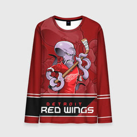Мужской лонгслив 3D с принтом Detroit Red Wings , 100% полиэстер | длинные рукава, круглый вырез горловины, полуприлегающий силуэт | detroit red wings | nhl | stanley cup | детройд | детройт ред уингз | кубок стенли | кубок стэнли | марченко | нхл | хоккей | хоккейный клуб