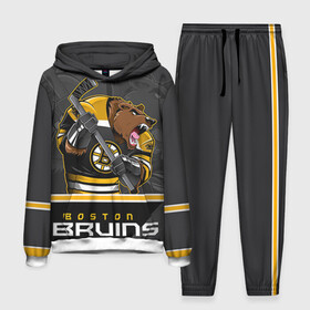 Мужской костюм 3D (с толстовкой) с принтом Boston Bruins ,  |  | boston bruins | nhl | stanley cup | бостон | бостон брюинз | брюинз | брюинс | кубок стенли | кубок стэнли | нхл | хоккей | хоккейный клуб | худобин