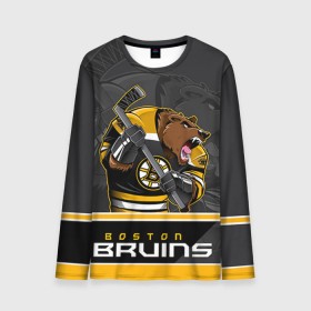 Мужской лонгслив 3D с принтом Boston Bruins , 100% полиэстер | длинные рукава, круглый вырез горловины, полуприлегающий силуэт | Тематика изображения на принте: boston bruins | nhl | stanley cup | бостон | бостон брюинз | брюинз | брюинс | кубок стенли | кубок стэнли | нхл | хоккей | хоккейный клуб | худобин