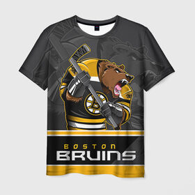 Мужская футболка 3D с принтом Boston Bruins , 100% полиэфир | прямой крой, круглый вырез горловины, длина до линии бедер | boston bruins | nhl | stanley cup | бостон | бостон брюинз | брюинз | брюинс | кубок стенли | кубок стэнли | нхл | хоккей | хоккейный клуб | худобин