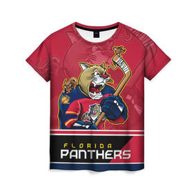 Женская футболка 3D с принтом Florida Panthers , 100% полиэфир ( синтетическое хлопкоподобное полотно) | прямой крой, круглый вырез горловины, длина до линии бедер | florida panthers | nhl | stanley cup | кубок стенли | кубок стэнли | нхл | флорида пантерз | флорида пантеры | хоккей | хоккейный клуб