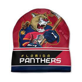 Шапка 3D с принтом Florida Panthers , 100% полиэстер | универсальный размер, печать по всей поверхности изделия | Тематика изображения на принте: florida panthers | nhl | stanley cup | кубок стенли | кубок стэнли | нхл | флорида пантерз | флорида пантеры | хоккей | хоккейный клуб