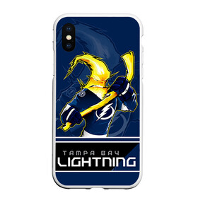 Чехол для iPhone XS Max матовый с принтом Bay Lightning , Силикон | Область печати: задняя сторона чехла, без боковых панелей | Тематика изображения на принте: nhl | stanley cup | tampa bay lightning | ампа бэй лайтнинг | василевский | кубок стенли | кубок стэнли | кучеров | наместников | нестеров | нхл | тампа бэй | хоккей | хоккейный клуб