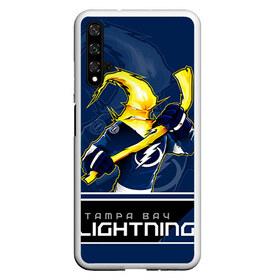 Чехол для Honor 20 с принтом Bay Lightning , Силикон | Область печати: задняя сторона чехла, без боковых панелей | Тематика изображения на принте: nhl | stanley cup | tampa bay lightning | ампа бэй лайтнинг | василевский | кубок стенли | кубок стэнли | кучеров | наместников | нестеров | нхл | тампа бэй | хоккей | хоккейный клуб