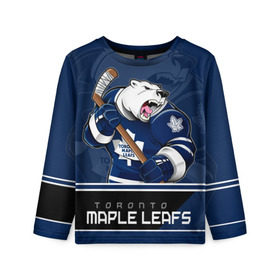Детский лонгслив 3D с принтом Toronto Maple Leafs , 100% полиэстер | длинные рукава, круглый вырез горловины, полуприлегающий силуэт
 | Тематика изображения на принте: nhl | stanley cup | toronto maple leafs | валиев | кубок стенли | кубок стэнли | мэпл лифс | нхл | сошников | торонто | торонто мейпл лифс | хоккей | хоккейный клуб