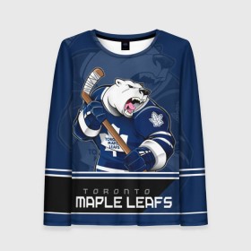 Женский лонгслив 3D с принтом Toronto Maple Leafs , 100% полиэстер | длинные рукава, круглый вырез горловины, полуприлегающий силуэт | Тематика изображения на принте: nhl | stanley cup | toronto maple leafs | валиев | кубок стенли | кубок стэнли | мэпл лифс | нхл | сошников | торонто | торонто мейпл лифс | хоккей | хоккейный клуб