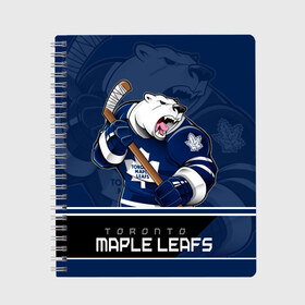 Тетрадь с принтом Toronto Maple Leafs , 100% бумага | 48 листов, плотность листов — 60 г/м2, плотность картонной обложки — 250 г/м2. Листы скреплены сбоку удобной пружинной спиралью. Уголки страниц и обложки скругленные. Цвет линий — светло-серый
 | nhl | stanley cup | toronto maple leafs | валиев | кубок стенли | кубок стэнли | мэпл лифс | нхл | сошников | торонто | торонто мейпл лифс | хоккей | хоккейный клуб