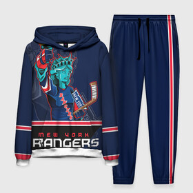 Мужской костюм 3D (с толстовкой) с принтом New York Rangers ,  |  | new york rangers | nhl | stanley cup | кубок стенли | кубок стэнли | нхл | нью йорк рейнджерс | нью йорк рейнджеры | рейнджеры | хоккей | хоккейный клуб