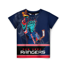 Детская футболка 3D с принтом New York Rangers , 100% гипоаллергенный полиэфир | прямой крой, круглый вырез горловины, длина до линии бедер, чуть спущенное плечо, ткань немного тянется | Тематика изображения на принте: new york rangers | nhl | stanley cup | кубок стенли | кубок стэнли | нхл | нью йорк рейнджерс | нью йорк рейнджеры | рейнджеры | хоккей | хоккейный клуб