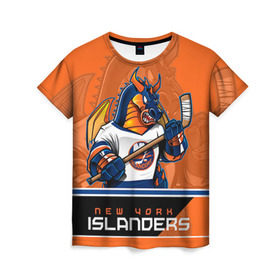Женская футболка 3D с принтом New York Islanders , 100% полиэфир ( синтетическое хлопкоподобное полотно) | прямой крой, круглый вырез горловины, длина до линии бедер | new york islanders | nhl | stanley cup | айлендерс | кубок стенли | кубок стэнли | кулемин | нхл | нью йорк айлендерс | хоккей | хоккейный клуб