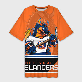 Платье-футболка 3D с принтом New York Islanders ,  |  | new york islanders | nhl | stanley cup | айлендерс | кубок стенли | кубок стэнли | кулемин | нхл | нью йорк айлендерс | хоккей | хоккейный клуб