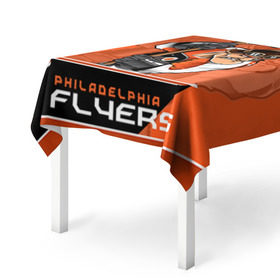 Скатерть 3D с принтом Philadelphia Flyers , 100% полиэстер (ткань не мнется и не растягивается) | Размер: 150*150 см | nhl | philadelphia flyers | stanley cup | кубок стенли | кубок стэнли | нхл | филадельфия | филадельфия флайерз | флаерс | хоккей | хоккейный клуб