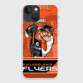 Чехол для iPhone 13 mini с принтом Philadelphia Flyers ,  |  | Тематика изображения на принте: nhl | philadelphia flyers | stanley cup | кубок стенли | кубок стэнли | нхл | филадельфия | филадельфия флайерз | флаерс | хоккей | хоккейный клуб