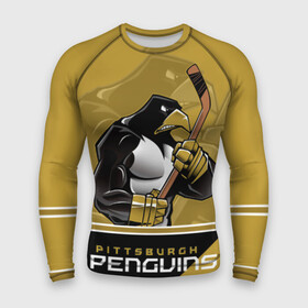 Мужской рашгард 3D с принтом Pittsburgh Penguins ,  |  | Тематика изображения на принте: nhl | pittsburgh penguins | stanley cup | кросби | кубок стенли | кубок стэнли | малкин | нхл | пингвинс | питтсбург пингвинз | сидни кросби | хоккей | хоккейный клуб