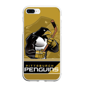 Чехол для iPhone 7Plus/8 Plus матовый с принтом Pittsburgh Penguins , Силикон | Область печати: задняя сторона чехла, без боковых панелей | Тематика изображения на принте: nhl | pittsburgh penguins | stanley cup | кросби | кубок стенли | кубок стэнли | малкин | нхл | пингвинс | питтсбург пингвинз | сидни кросби | хоккей | хоккейный клуб