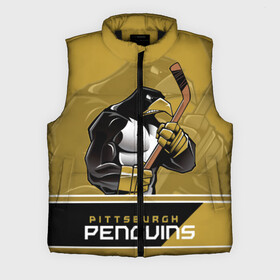 Мужской жилет утепленный 3D с принтом Pittsburgh Penguins ,  |  | nhl | pittsburgh penguins | stanley cup | кросби | кубок стенли | кубок стэнли | малкин | нхл | пингвинс | питтсбург пингвинз | сидни кросби | хоккей | хоккейный клуб