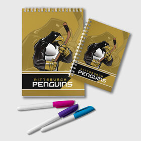 Блокнот с принтом Pittsburgh Penguins , 100% бумага | 48 листов, плотность листов — 60 г/м2, плотность картонной обложки — 250 г/м2. Листы скреплены удобной пружинной спиралью. Цвет линий — светло-серый
 | Тематика изображения на принте: nhl | pittsburgh penguins | stanley cup | кросби | кубок стенли | кубок стэнли | малкин | нхл | пингвинс | питтсбург пингвинз | сидни кросби | хоккей | хоккейный клуб