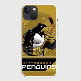 Чехол для iPhone 13 с принтом Pittsburgh Penguins ,  |  | Тематика изображения на принте: nhl | pittsburgh penguins | stanley cup | кросби | кубок стенли | кубок стэнли | малкин | нхл | пингвинс | питтсбург пингвинз | сидни кросби | хоккей | хоккейный клуб