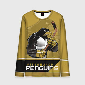 Мужской лонгслив 3D с принтом Pittsburgh Penguins , 100% полиэстер | длинные рукава, круглый вырез горловины, полуприлегающий силуэт | Тематика изображения на принте: nhl | pittsburgh penguins | stanley cup | кросби | кубок стенли | кубок стэнли | малкин | нхл | пингвинс | питтсбург пингвинз | сидни кросби | хоккей | хоккейный клуб