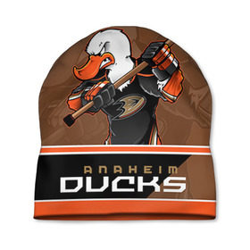 Шапка 3D с принтом Anaheim Ducks , 100% полиэстер | универсальный размер, печать по всей поверхности изделия | anaheim ducks | nhl | stanley cup | кубок стенли | кубок стэнли | нхл | хоккей | хоккейный клуб