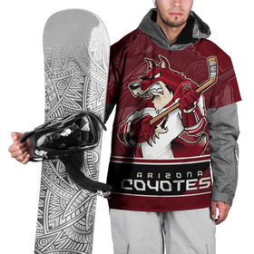 Накидка на куртку 3D с принтом Arizona Coyotes , 100% полиэстер |  | arizona coyotes | nhl | stanley cup | аризона койотис | аризона койоты | кубок стенли | кубок стэнли | нхл | хоккей | хоккейный клуб