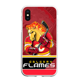 Чехол для iPhone XS Max матовый с принтом Calgary Flames , Силикон | Область печати: задняя сторона чехла, без боковых панелей | calgary flames | nhl | stanley cup | калгари флэймз | кубок стенли | кубок стэнли | нхл | флэймс | хоккей | хоккейный клуб