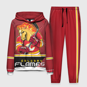 Мужской костюм 3D (с толстовкой) с принтом Calgary Flames ,  |  | calgary flames | nhl | stanley cup | калгари флэймз | кубок стенли | кубок стэнли | нхл | флэймс | хоккей | хоккейный клуб