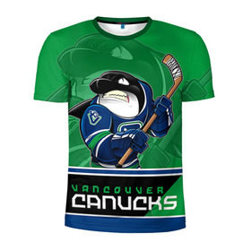 Мужская футболка 3D спортивная с принтом Vancouver Canucks , 100% полиэстер с улучшенными характеристиками | приталенный силуэт, круглая горловина, широкие плечи, сужается к линии бедра | nhl | stanley cup | vancouver canucks | ванкувер | ванкувер кэнакс | кубок стенли | кубок стэнли | нхл | трямкин | хоккей | хоккейный клуб