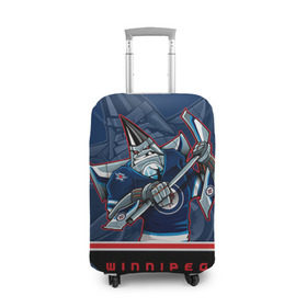 Чехол для чемодана 3D с принтом Winnipeg Jets , 86% полиэфир, 14% спандекс | двустороннее нанесение принта, прорези для ручек и колес | nhl | stanley cup | winnipeg jets | бурмистров | винипег | виннипег джетс | кубок стенли | кубок стэнли | нхл | хоккей | хоккейный клуб