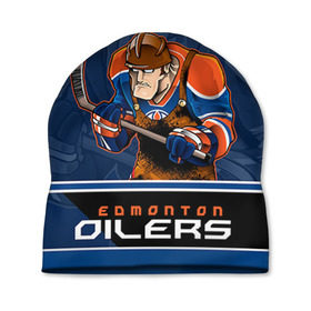 Шапка 3D с принтом Edmonton Oilers , 100% полиэстер | универсальный размер, печать по всей поверхности изделия | edmonton oilers | nhl | stanley cup | кубок стенли | кубок стэнли | нхл | хоккей | хоккейный клуб | эдмонтон | эдмонтон ойлерз | якупов