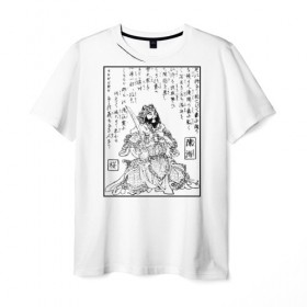 Мужская футболка 3D с принтом Japanese Engraving , 100% полиэфир | прямой крой, круглый вырез горловины, длина до линии бедер | 