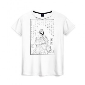 Женская футболка 3D с принтом Japanese Engraving , 100% полиэфир ( синтетическое хлопкоподобное полотно) | прямой крой, круглый вырез горловины, длина до линии бедер | 